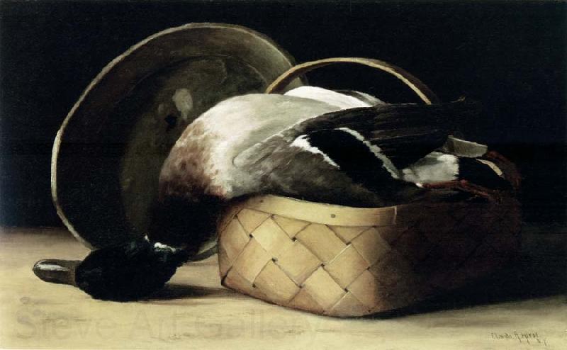 Hirst, Claude Raguet Still Life with Duck in a Basket France oil painting art